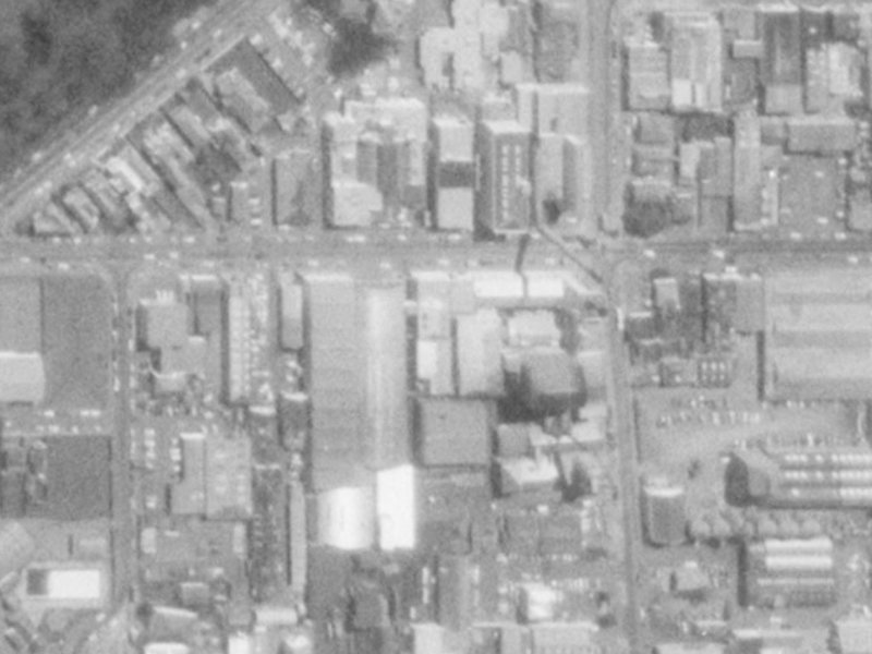 36 Saint Asaph Street from the air, 1975-1979