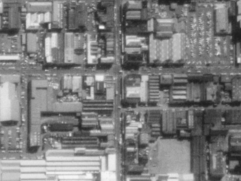 585 Colombo Street from the air, 1975-1979