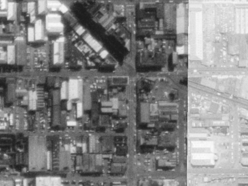 156 Madras Street from the air, 1975-1979