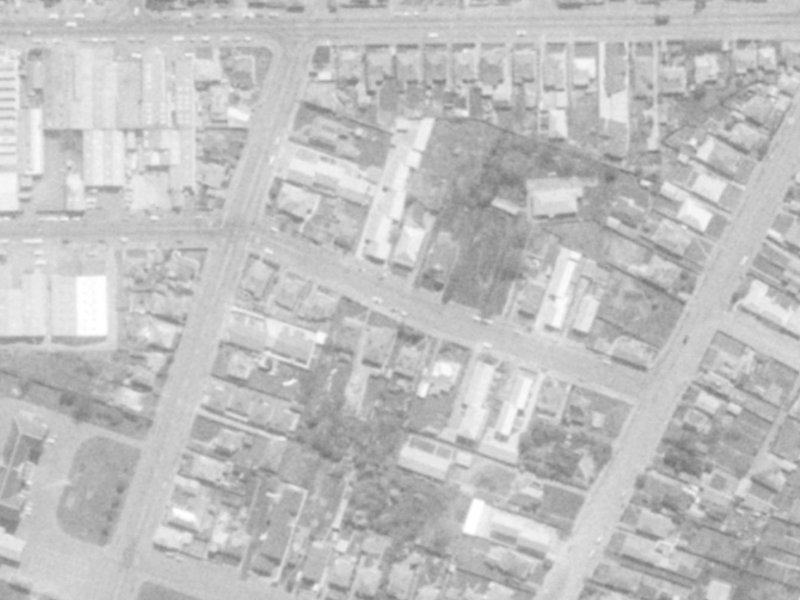 502 Saint Asaph Street from the air, 1975-1979