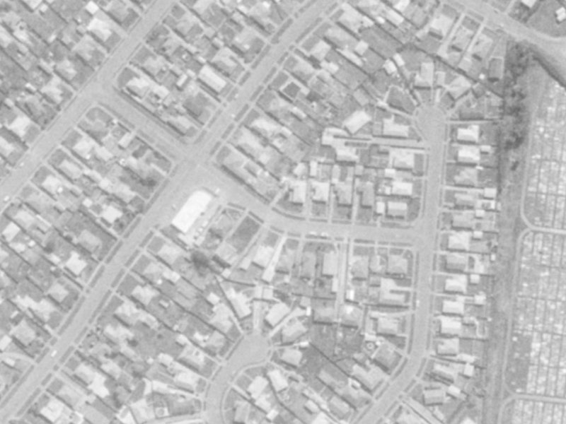 Walcot Street from the air, 1975-1979
