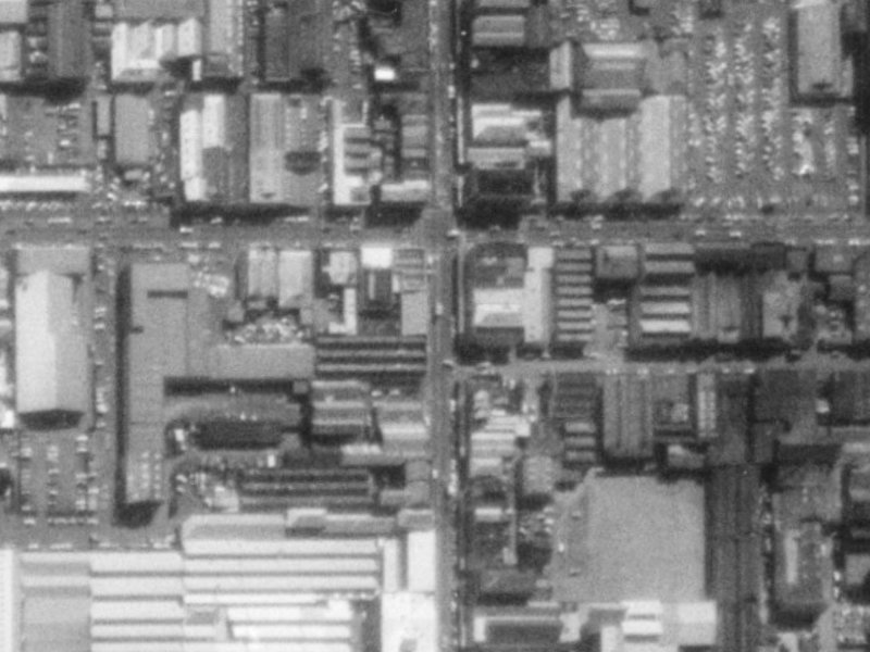 583 Colombo Street from the air, 1975-1979