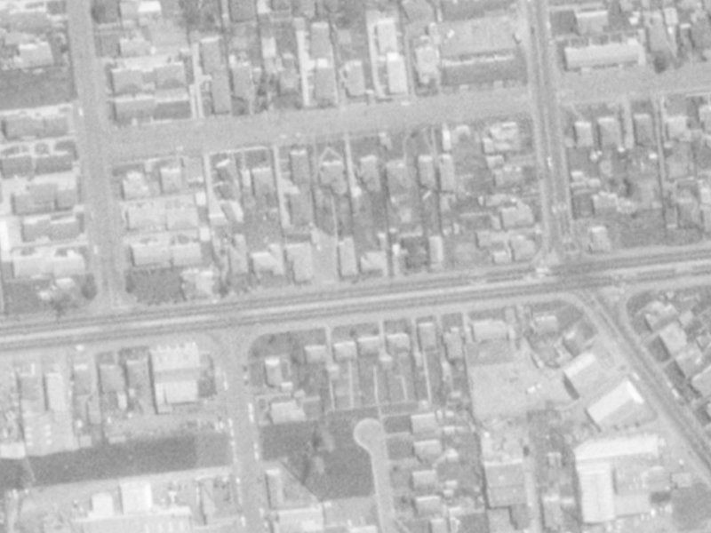 108 Blenheim Road from the air, 1975-1979