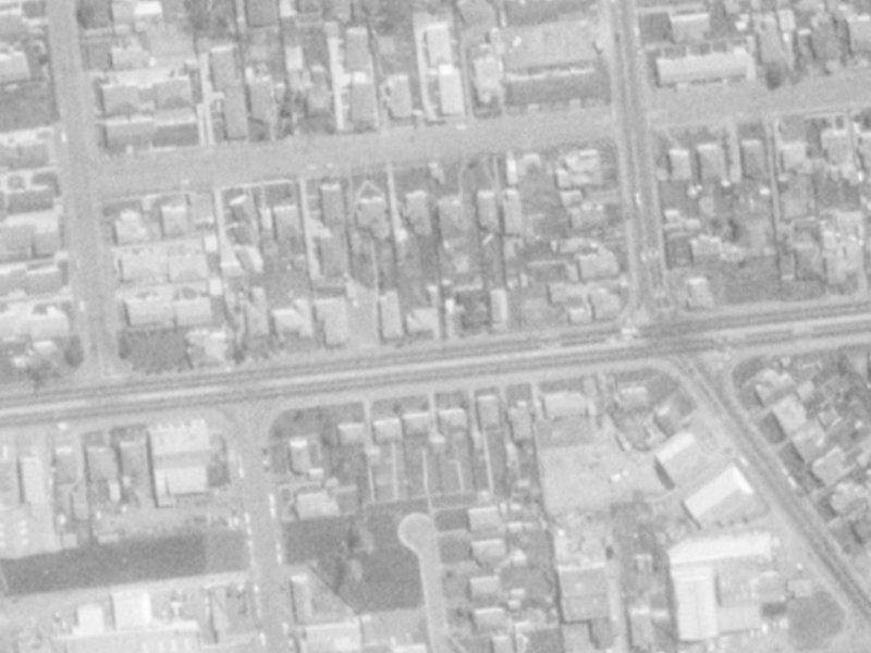 108A Blenheim Road from the air, 1975-1979