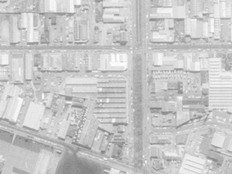 45 Fitzgerald Avenue from the air, 1975-1979
