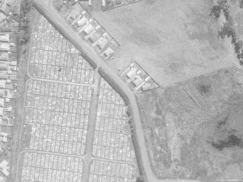 38 Keighleys Road from the air, 1975-1979
