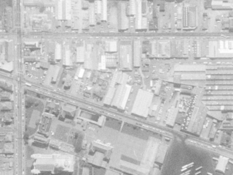 75 Ferry Road from the air, 1975-1979