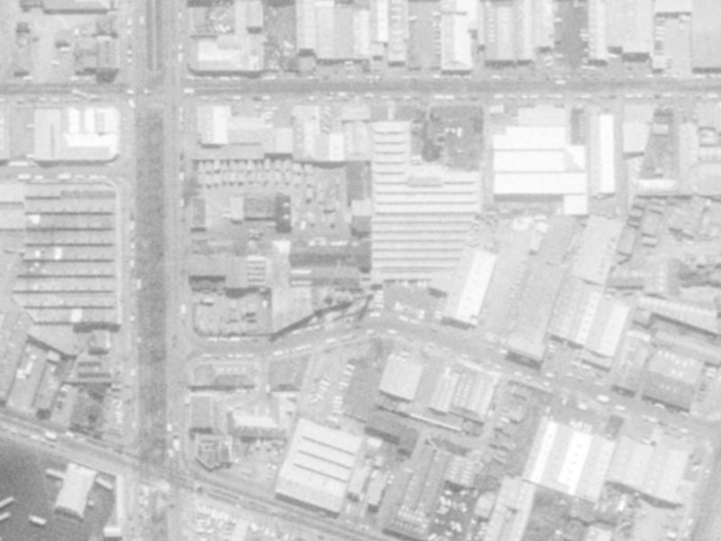 23E Leeds Street from the air, 1975-1979