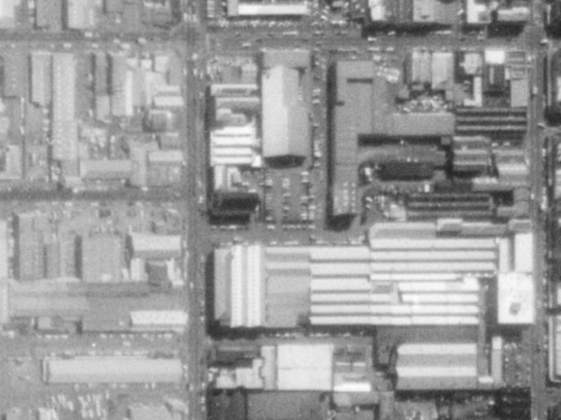 568 Colombo Street from the air, 1975-1979