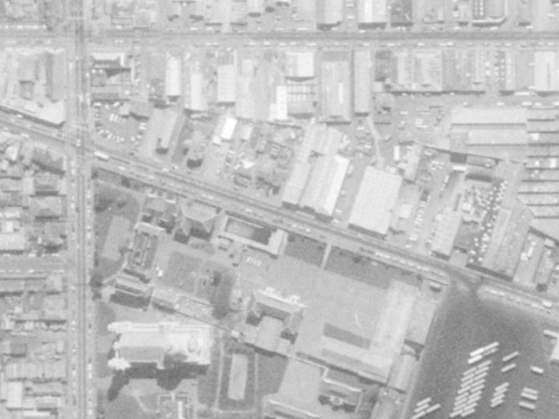Ferry Road from the air, 1975-1979