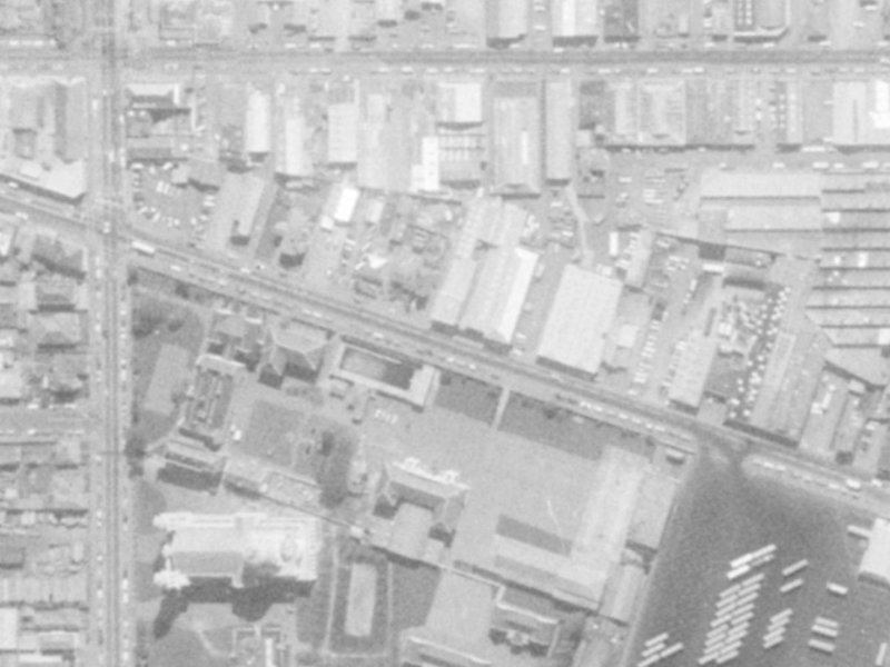 84 Ferry Road from the air, 1975-1979