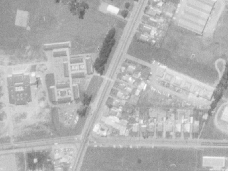 60 Carmen Road from the air, 1975-1979