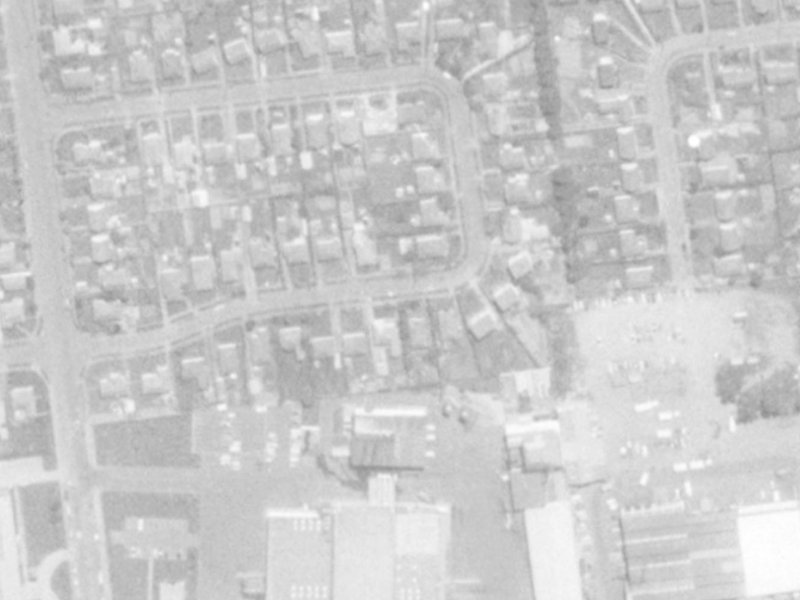 43 Hillary Crescent from the air, 1975-1979
