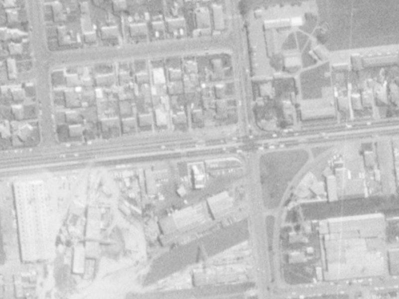 155–157 Blenheim Road from the air, 1975-1979