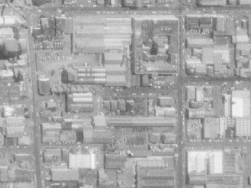 Acton Street from the air, 1975-1979