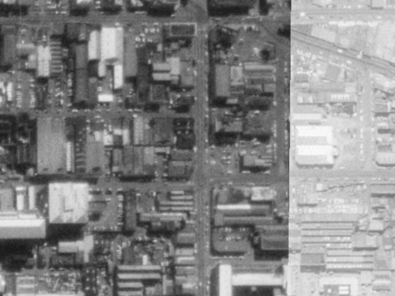 165 Madras Street from the air, 1975-1979