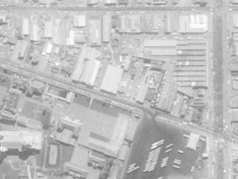 87 Ferry Road from the air, 1975-1979