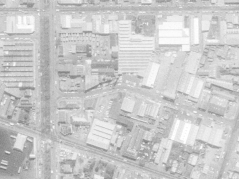 24 Leeds Street from the air, 1975-1979