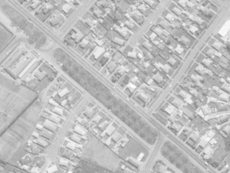 379 Linwood Avenue from the air, 1975-1979