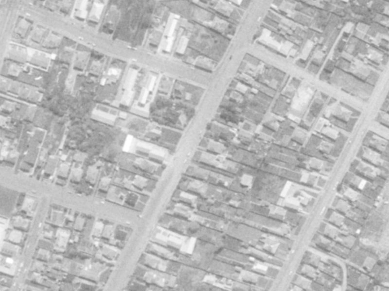 60 Mathesons Road from the air, 1975-1979