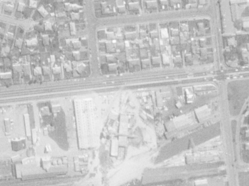 159-179 Blenheim Road from the air, 1975-1979
