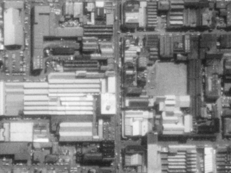 561-563 Colombo Street from the air, 1975-1979