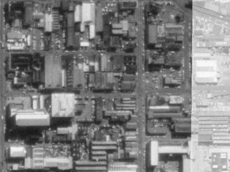 39-41 Allen Street from the air, 1975-1979