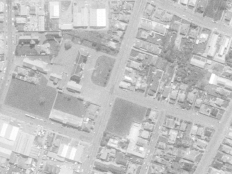 1-3 Cross Street from the air, 1975-1979