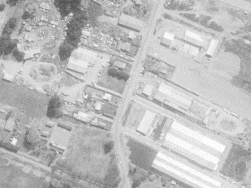 125A Maces Road from the air, 1975-1979