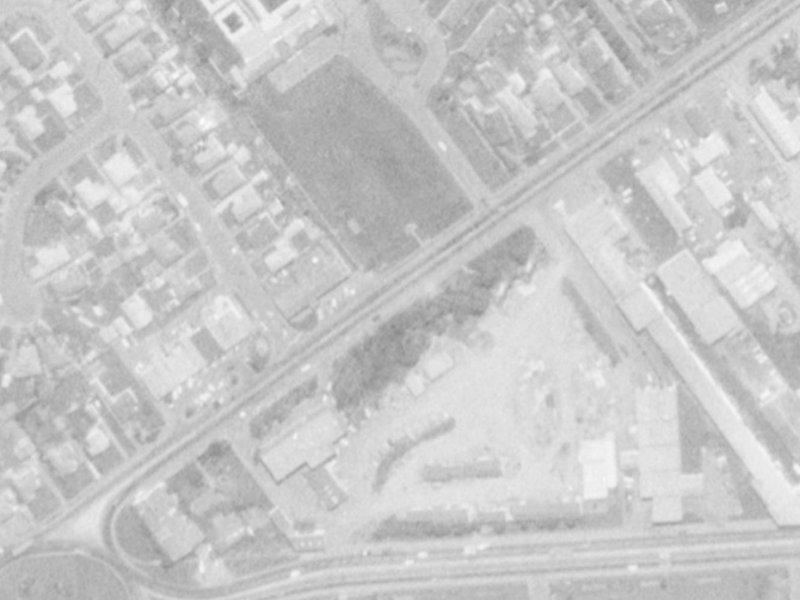 129-149 Main South Road from the air, 1975-1979