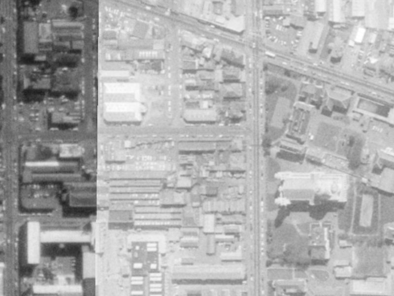 Coventry Street from the air, 1975-1979