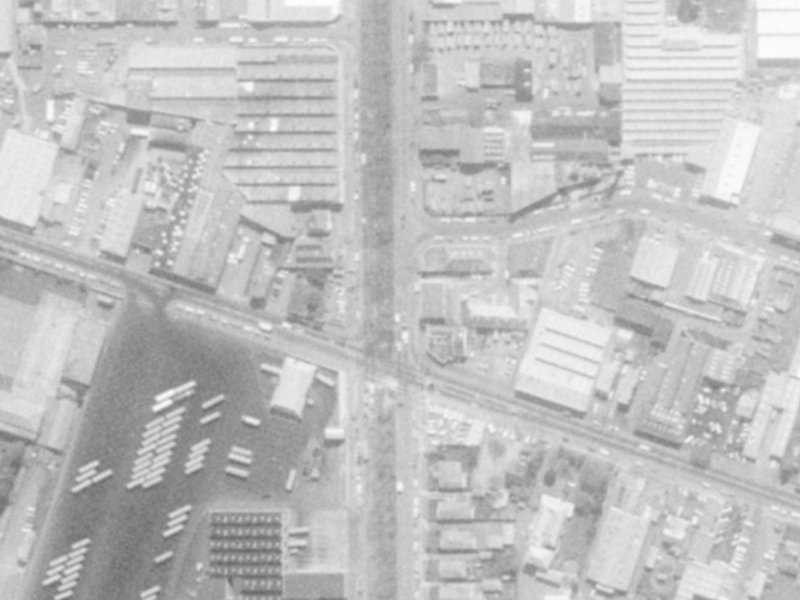 30 Fitzgerald Avenue from the air, 1975-1979