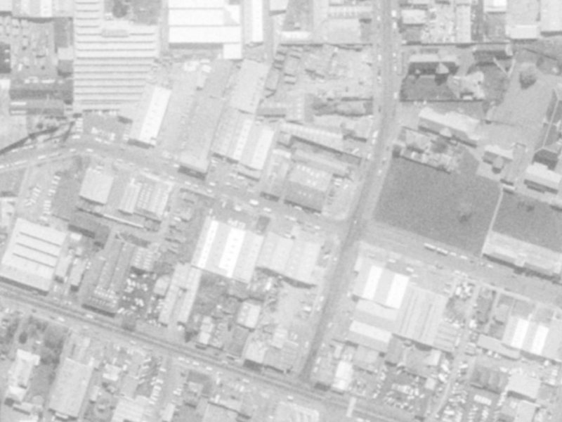 53 Leeds Street from the air, 1975-1979
