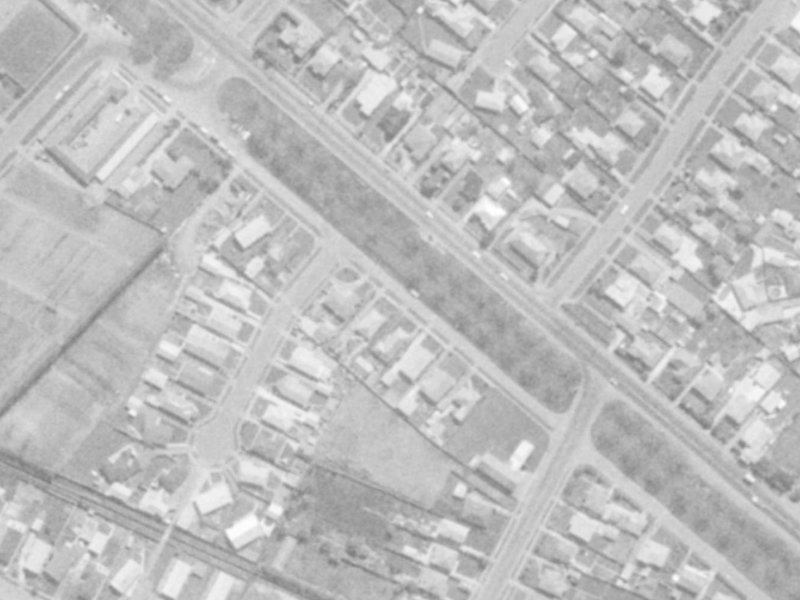 370 Linwood Avenue from the air, 1975-1979