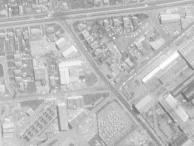 86 Clarence Street from the air, 1975-1979