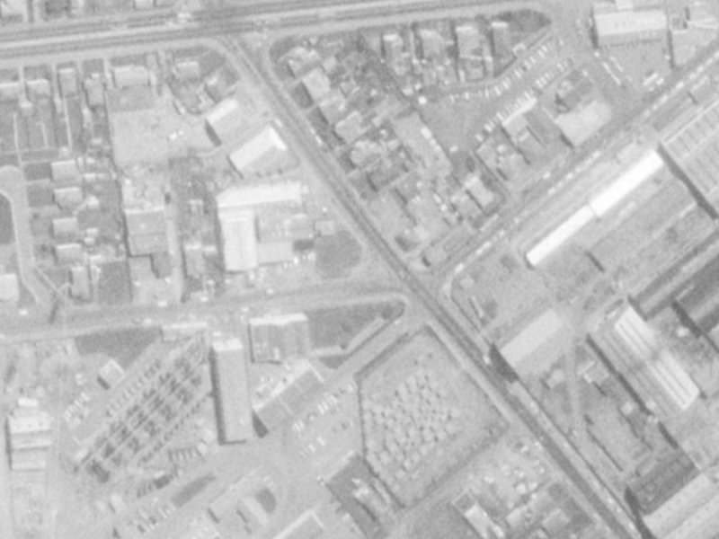 81 Clarence Street from the air, 1975-1979