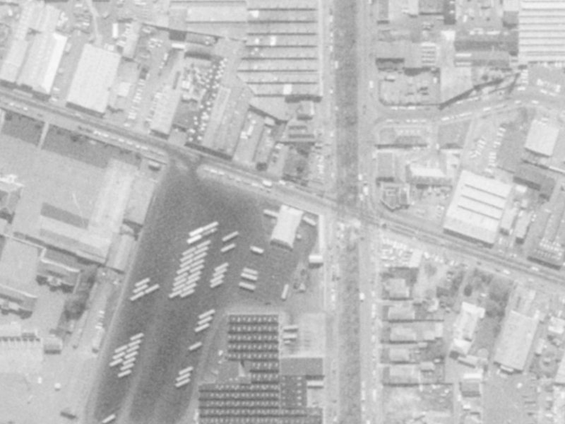 120 Ferry Road from the air, 1975-1979