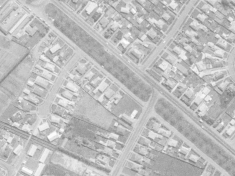 374 Linwood Avenue from the air, 1975-1979