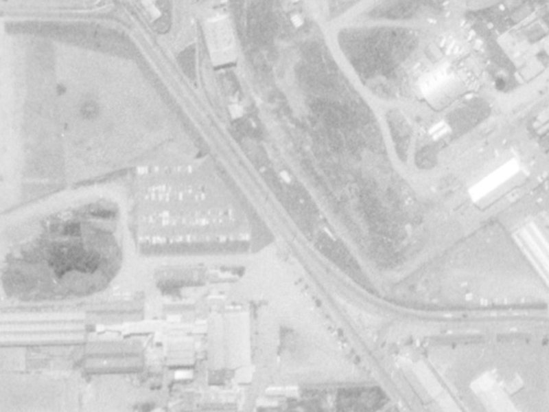 16B Racecourse Road from the air, 1975-1979
