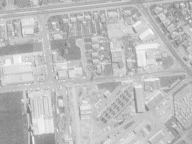 Sarjeant Street from the air, 1975-1979