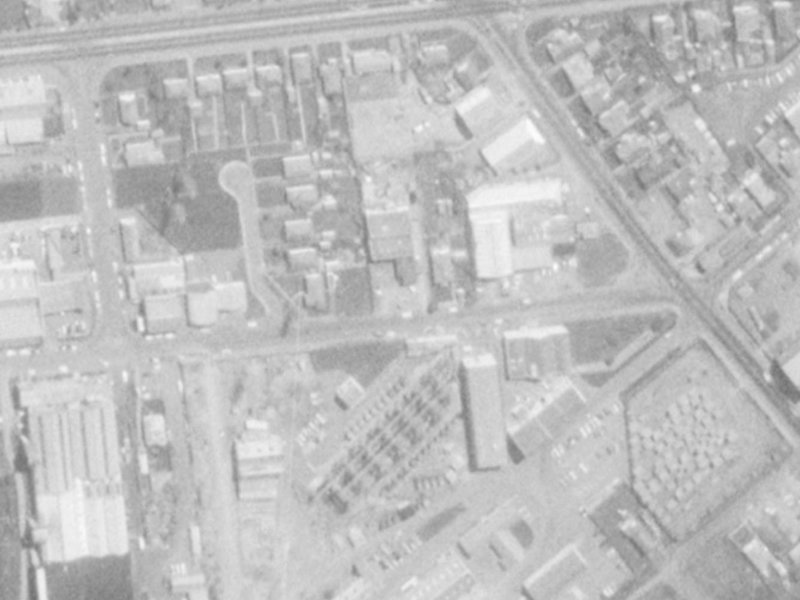 Princess Street from the air, 1975-1979