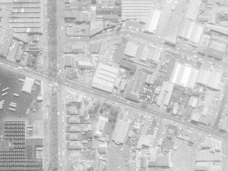 143 Ferry Road from the air, 1975-1979