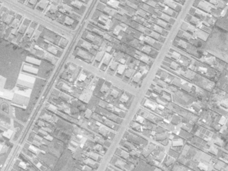 Marcroft Street from the air, 1975-1979