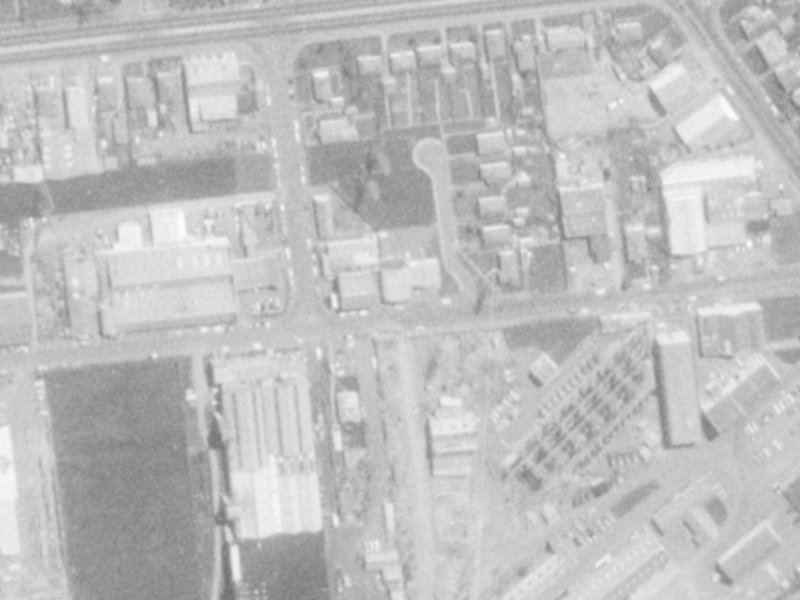 34-24 Princess Street from the air, 1975-1979