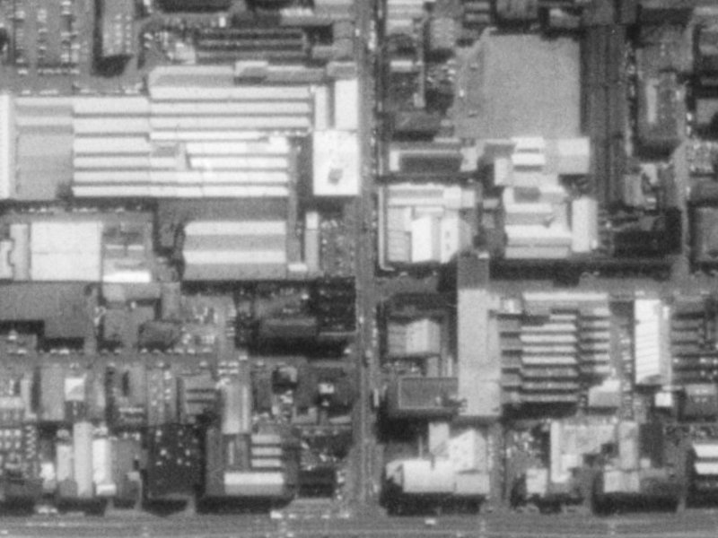 545 Colombo Street from the air, 1975-1979