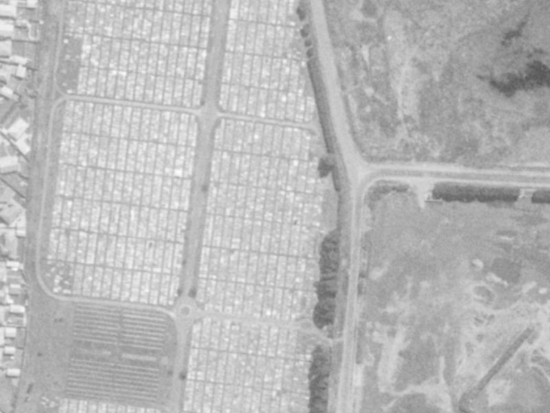 45-51 Keighleys Road from the air, 1975-1979