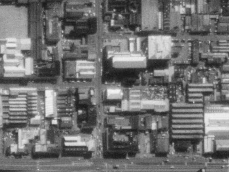8 Eaton Place from the air, 1975-1979