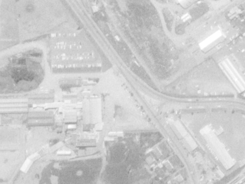 19 Racecourse Road from the air, 1975-1979