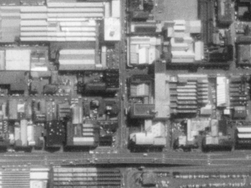 522 Colombo Street from the air, 1975-1979