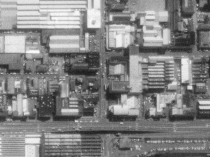 520 Colombo Street from the air, 1975-1979